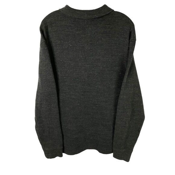 Polo Ralph Lauren Men's XL Rib 1/4 Zip Pullover Sweater Dark Gray Red Pony - Picture 2 of 8